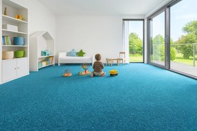Vopi, Koberec metráž Eton Exklusive Türkis - neúčtujeme odrezky z role, na mieru, šíře 1,33m,1m,2m,3m,4m,na mieru, neúčtujeme odrezky, modrá, ab (mriežka), detská izba