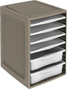 BAMA Úložný box na oblečenie ORDINO, šedohnedý