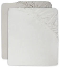 Napínacia plachta 120x60 cm 2 ks  Ivory / Nougath
