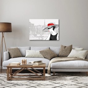 Obraz - Dáma v meste (70x50 cm)