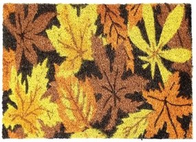 Rohožka Kokos Listy – na von aj na doma, 40x60, viacfarebná, chodba / predsieň, BO-MA
