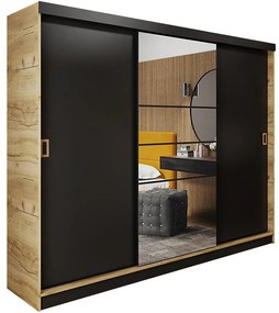 Skriňa Retro 200 6L craft/ dvierka čierna