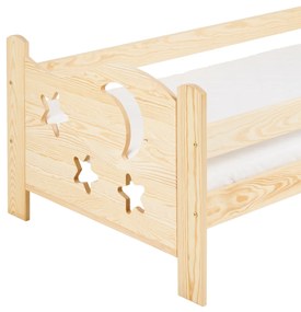 Detská posteľ MOON 80 x 160 cm, borovica Rošt: Bez roštu, Matrac: Matrac EASYSOFT 10 cm