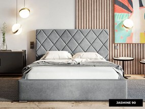 PROXIMA.store - Dizajnová čalúnená posteľ TORI ROZMER: 140 x 200 cm, FARBA NÔH: chrómová