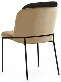 Súprava jedálenských stoličiek Dore Beige and Black, 2 ks