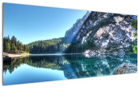 Obraz vysokohorského jazera (120x50 cm)