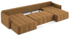 Terakotová rozkladacia/s úložným priestorom rohová pohovka (do tvaru "U") Moku – Makamii