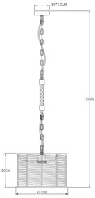 Globo 15672H - Luster na reťazi HALIA 1xE27/60W/230V