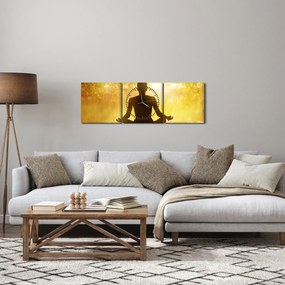 Obraz - Meditácia (s hodinami) (90x30 cm)