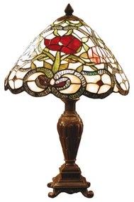 Flora – klasická stolná lampa v štýle Tiffany