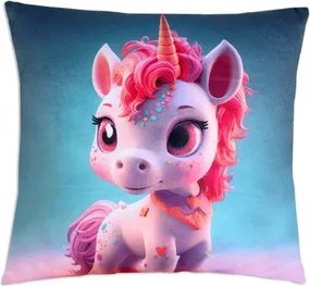 Detský dekoračný vankúš Phantasy Jednorožec, 35x35 cm%
