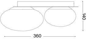 Ideal Lux - LED Stropné svietidlo NINFEA 2xGX53/9W/230V zlatá