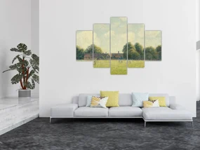 Obraz - Camille Pissarro, Hampton Court Green, reprodukcia (150x105 cm)