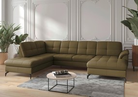 XXXLutz SEDACIA SÚPRAVA, textil, koža, olivovozelená Sit & More - Sedačky - 00014401634C