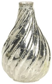 Ortuťová antik sklenená dekoračná vázička Vallia - Ø 7*11 cm