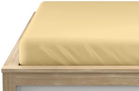 Napínacia plachta z mikrovlákna krémová 90 x 200 cm