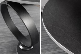 Konferenčný stolík DANCING RINGS 80-135cm otočný keramický čierno-sivý