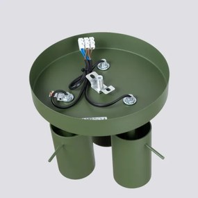 Sollux SL.1503 - Bodové svietidlo RING 3xGU10/10W/230V zelená