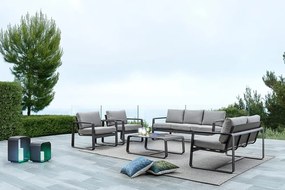 Sivá hliníková záhradná pohovka Merrigan – Bizzotto