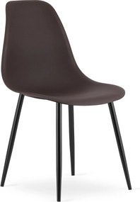 Stolička WAT ​​káva / čierne nohy x 3