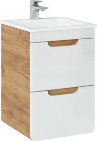 Comad Kúpeľňová skrinka pod umývadlo Aruba White 40 dub craft/biela