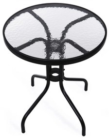 Záhradný stolík 60 cm čierny