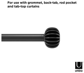 Oceľová roztiahnuteľná garniža 107 - 305 cm Finn - Umbra