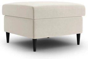 Béžová zamatová podnožka Kyoto – Cosmopolitan Design