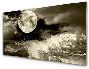 Obraz na akrylátovom skle Noc mesiac príroda 140x70 cm