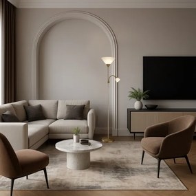 Brilagi - Stojacia lampa ARIANA 1xE27/100W/230V + 1xE14/25W zlatá