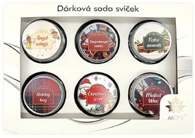 Arome Set sviečok s prianím 28g v darčekovej krabičke, Winter, mix 6 ks