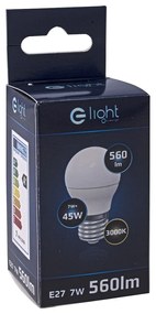 LED žiarovka E27 teplá 3000k 7w 560 lm