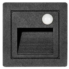 ECOLITE LED vonkajšie osvetlenie schodiska so snímačom STEP 2, čierne