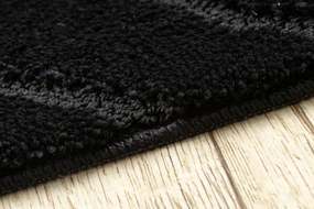 Kúpeľňový koberček SUPREME WAVES vlny, čierny