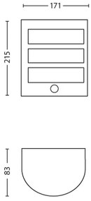 Philips 17324/47/16 - Vonkajšie senzorové svietidlo PYTHON 1xLED/6W/230V IP44