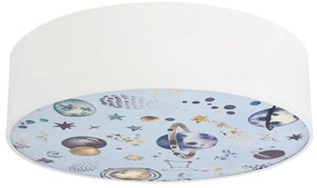 Detské stropné svietidlo KIDDY 2xE27/40W/230V biela/modrá