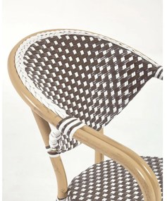 Hnedá kovová/plastová záhradná stolička Marilyn – Kave Home