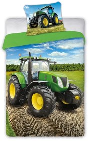Detské obliečky Traktor zelený 140x200 + 70x90 cm FARO