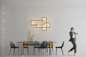 LED nástenné svietidlo Quadratus čierne