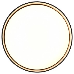 Čierne LED stropné svietidlo ø 30 cm Locarno – Trio