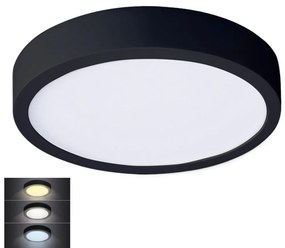 Solight Solight WD174-B - LED Stropné svietidlo LED/24W/230V 3000/4000/6000K čierna okrúhly SL1397