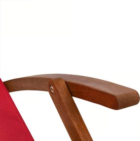 Záhradné lehátko SIENA, 94x60x94cm, červená Casaria