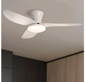 Brilagi - LED stmievateľný stropný ventilátor LED/30W/230V 3000-6500K biely + DO