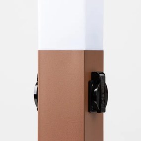 Brilagi - Vonkajšie svietidlo s 2 zásuvkami SCHUKO NOVA 1xE27/15W/230V 40 cm IP44 hnedé