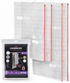 Vákuové vrecia v súprave 4 ks Hanging Vacuum M/L – Compactor