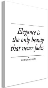 Artgeist Obraz - Hepburn Quote (1 Part) Vertical Veľkosť: 40x60, Verzia: Premium Print