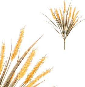 Trs s obilnými klasmi - umelá prízdoba, farba krémovo - žltá, 20 x 40 cm