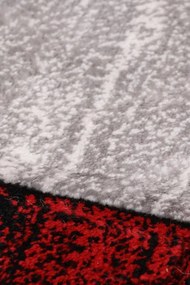 Koberec Cosmic Carving 5052 sivý / červený