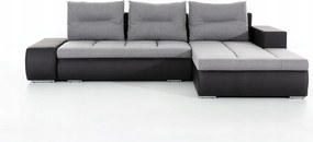Rohová sedačka Ottaro (sivá čierna) (p)