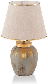 Stolní lampa Casypo krémová/zlatá